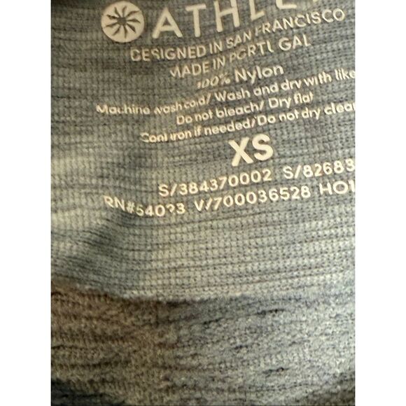 Athleta Foothill Women’s Heather Grey Athletic Vented Running Short Sleeve Tee X - Picture 3 of 4